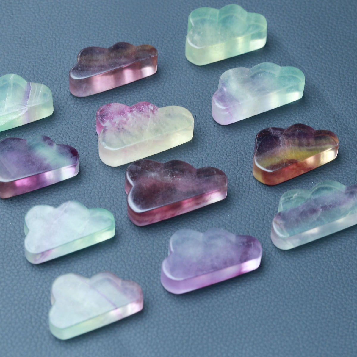 1PC Natural Crystal Rainbow Fluorite