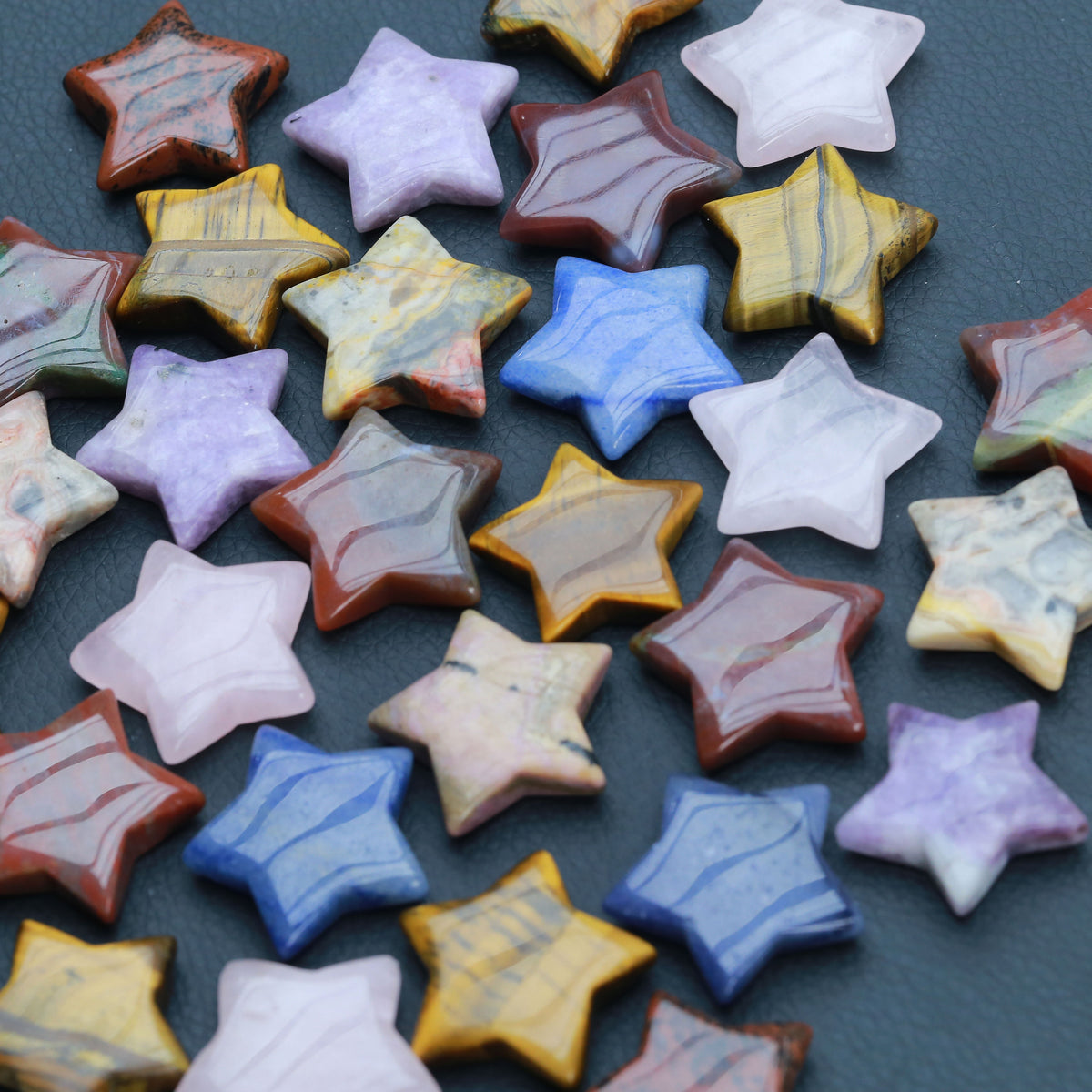 7 pcs material Crystal Five pointed stars