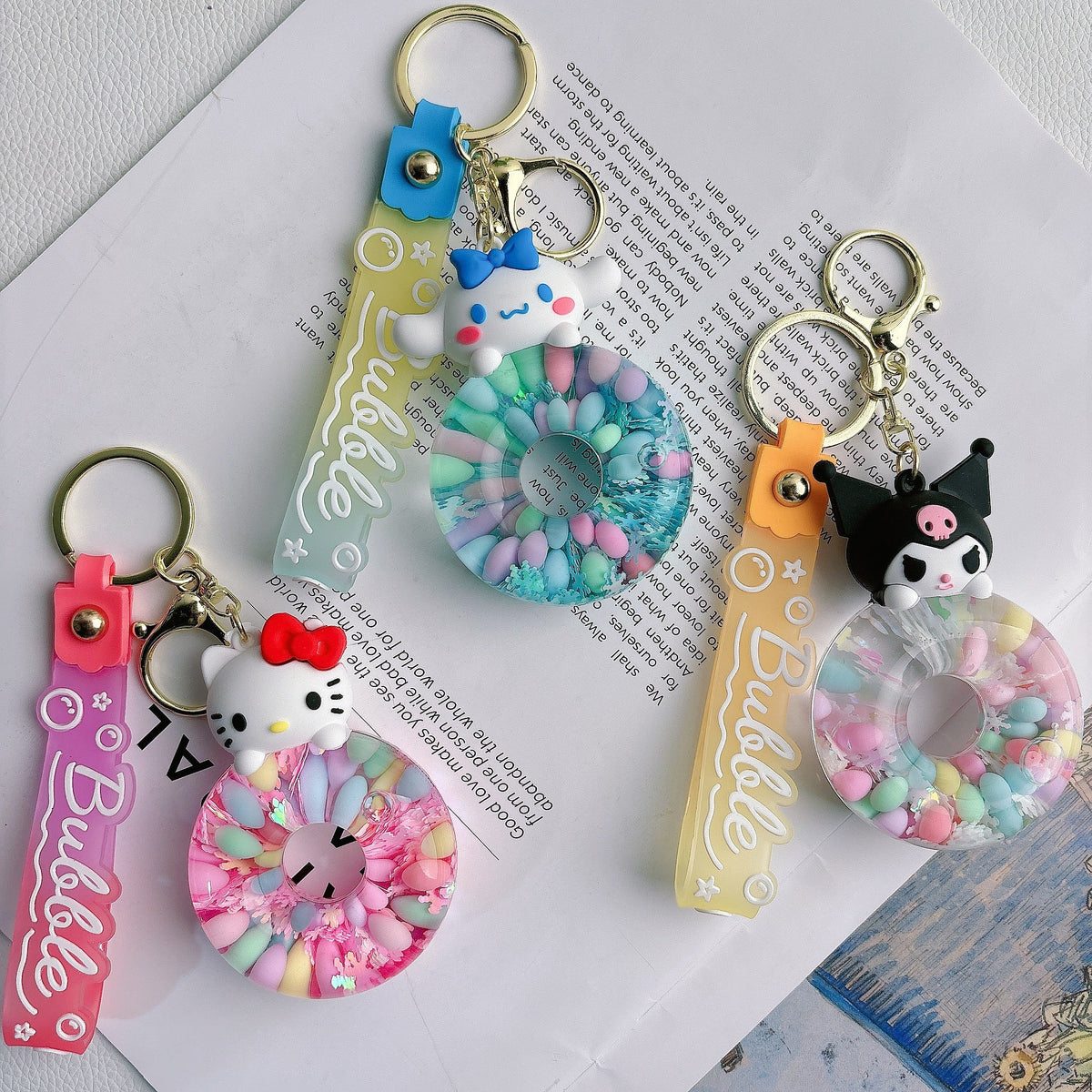 Sanrio Jelly Bean Donuts key chains