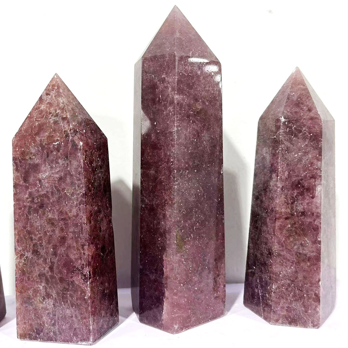 Natural strawberry quartz Towers