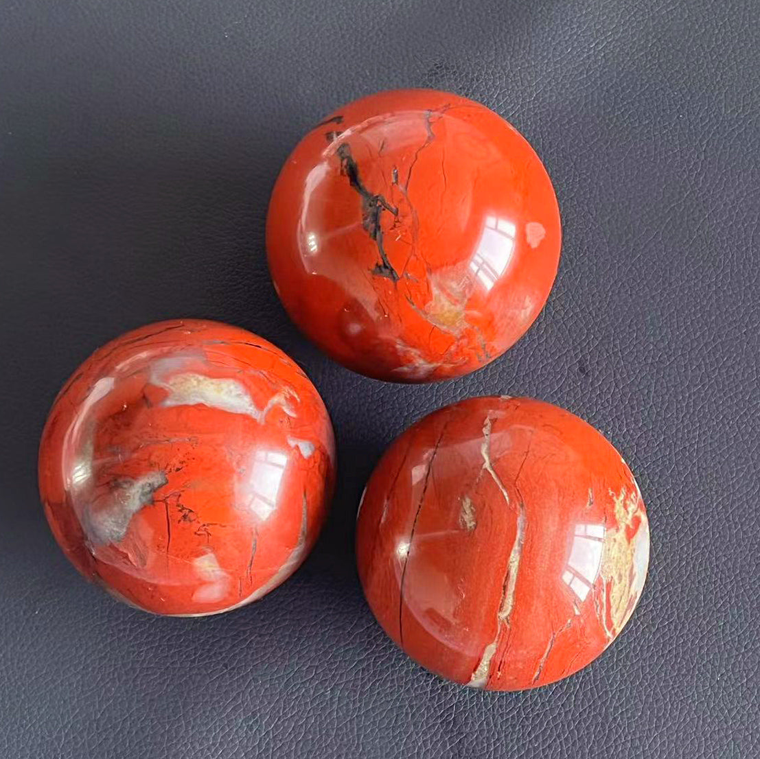 Natural Red jasper sphere ornament