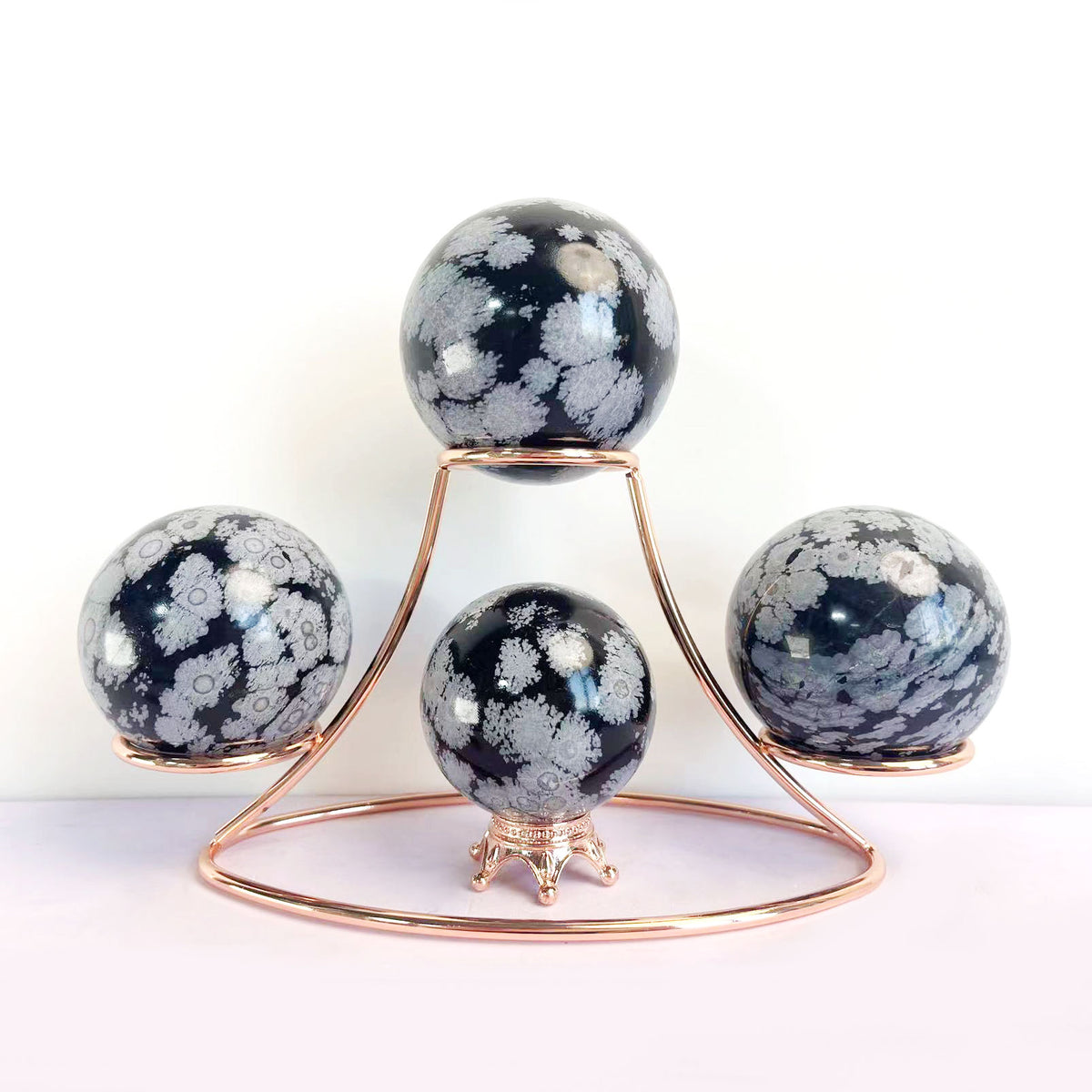 Snowflake Obsidian Sphere Ball Natural Obsidian