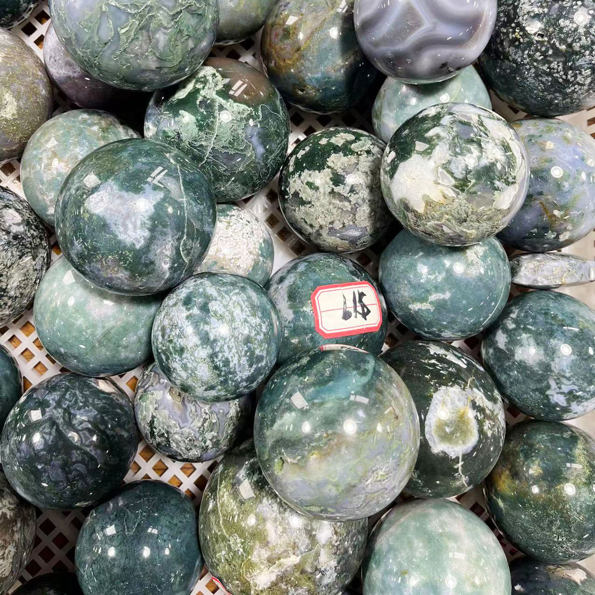 Natural Moss Agate Sphere,High quality crystal,Energy crystal